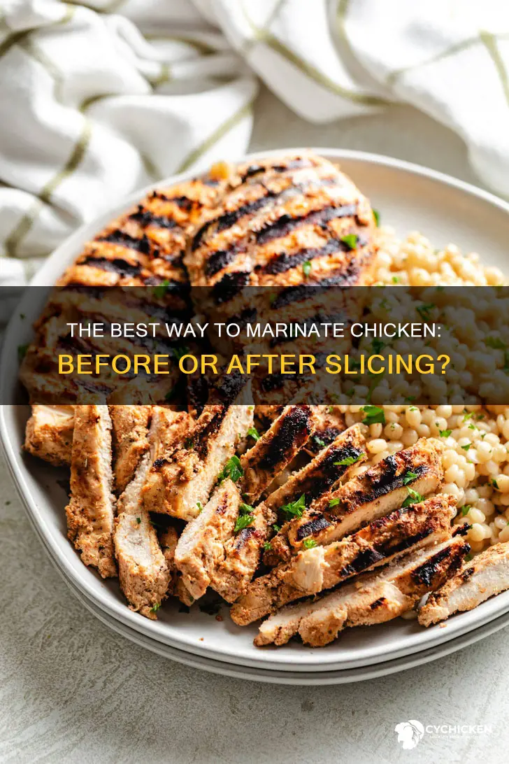 should you marinate chicken before or after slicing it