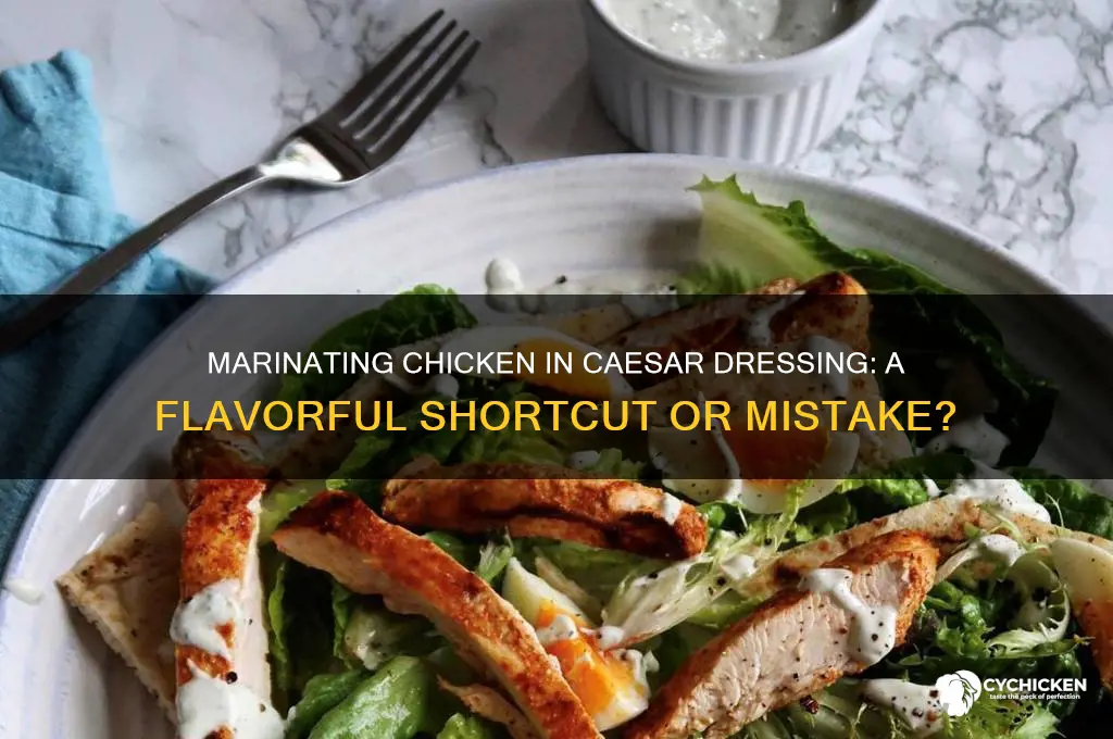 should you marinate chicken in just cesar dressing