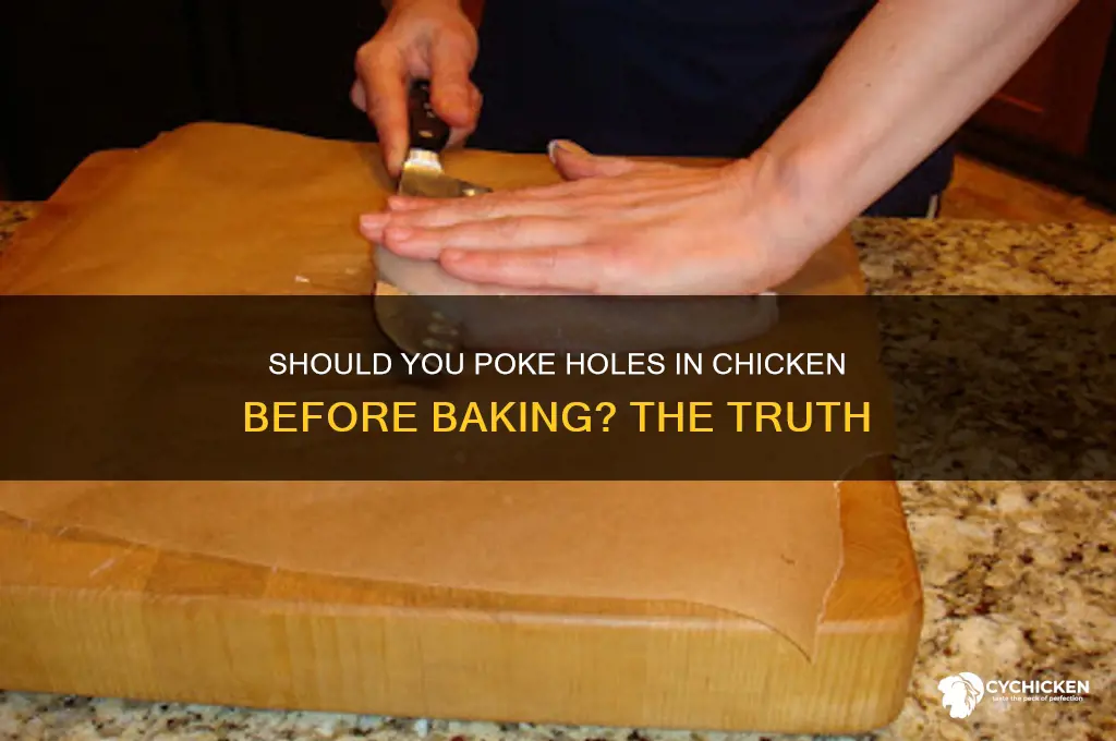 should you poke holes in chicken before baking