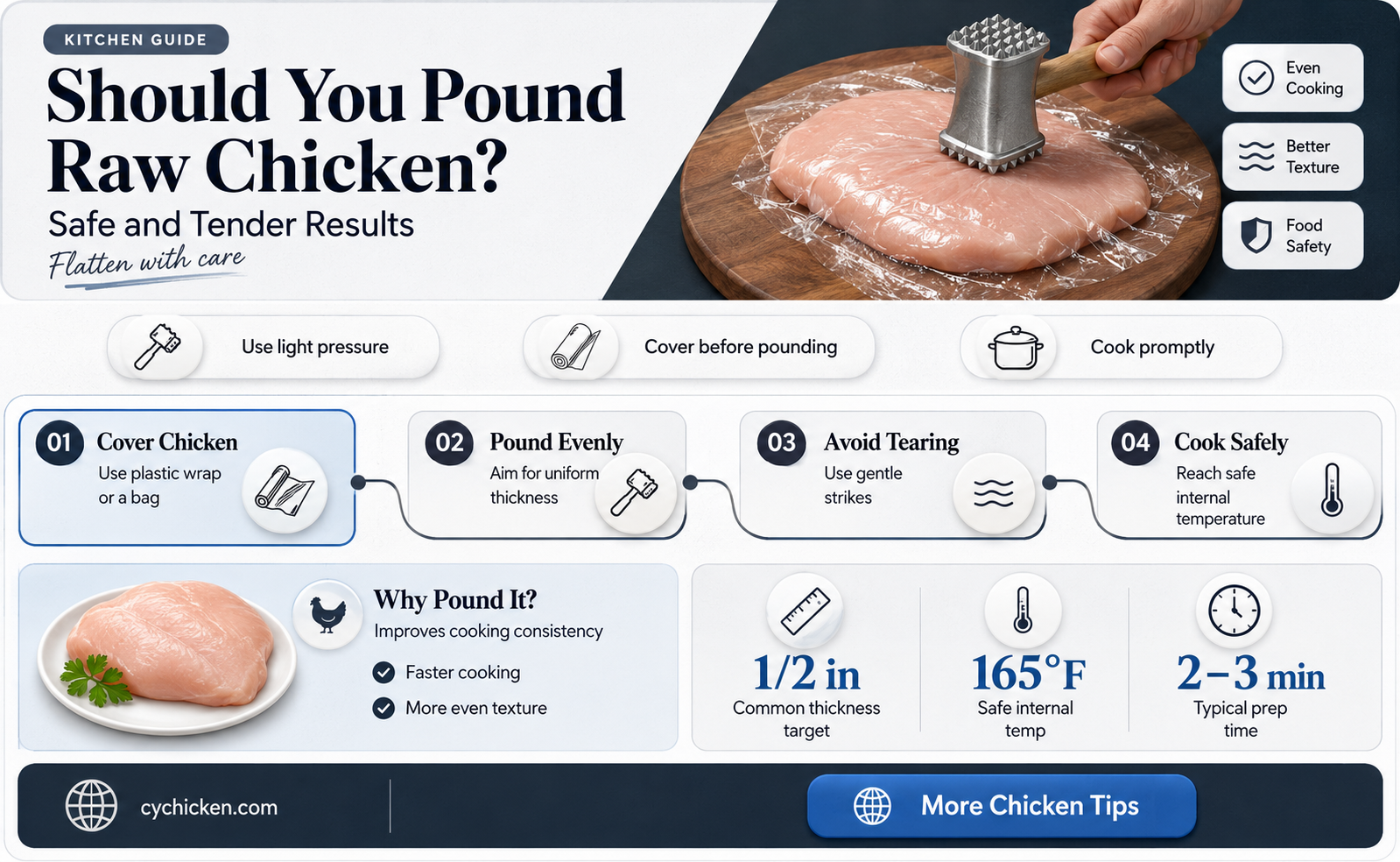 are you supposed to pound raw chicken