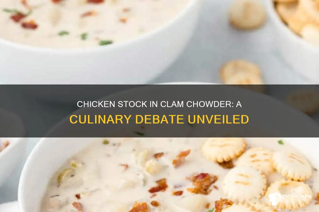 should you put chicken stock in clam chowder