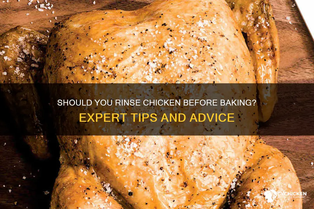 should you rinse chicken before baking it