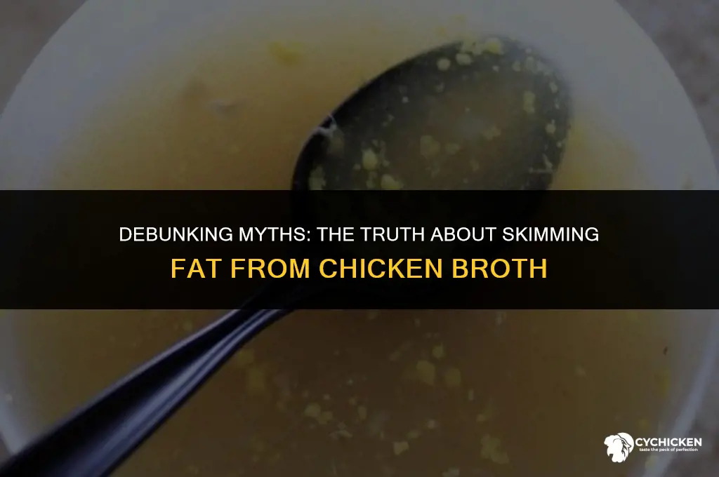 should you scrape the fat off chicken broth