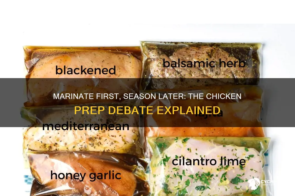 should you season before or after marinating chicken