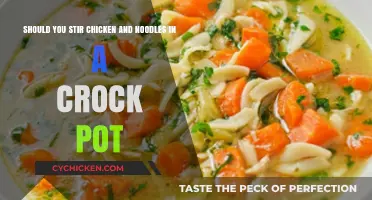 Crock Pot Chicken and Noodles: To Stir or Not to Stir?