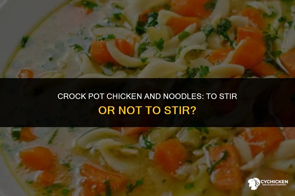 should you stir chicken and noodles in a crock pot