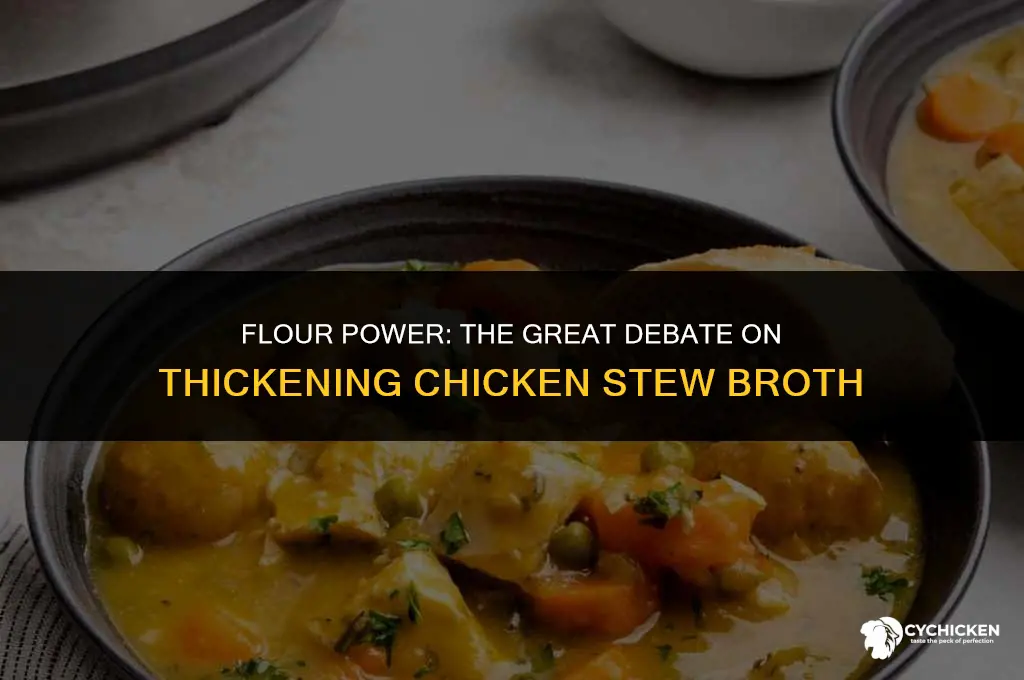 should you thicken the broth in chicken stew with flour
