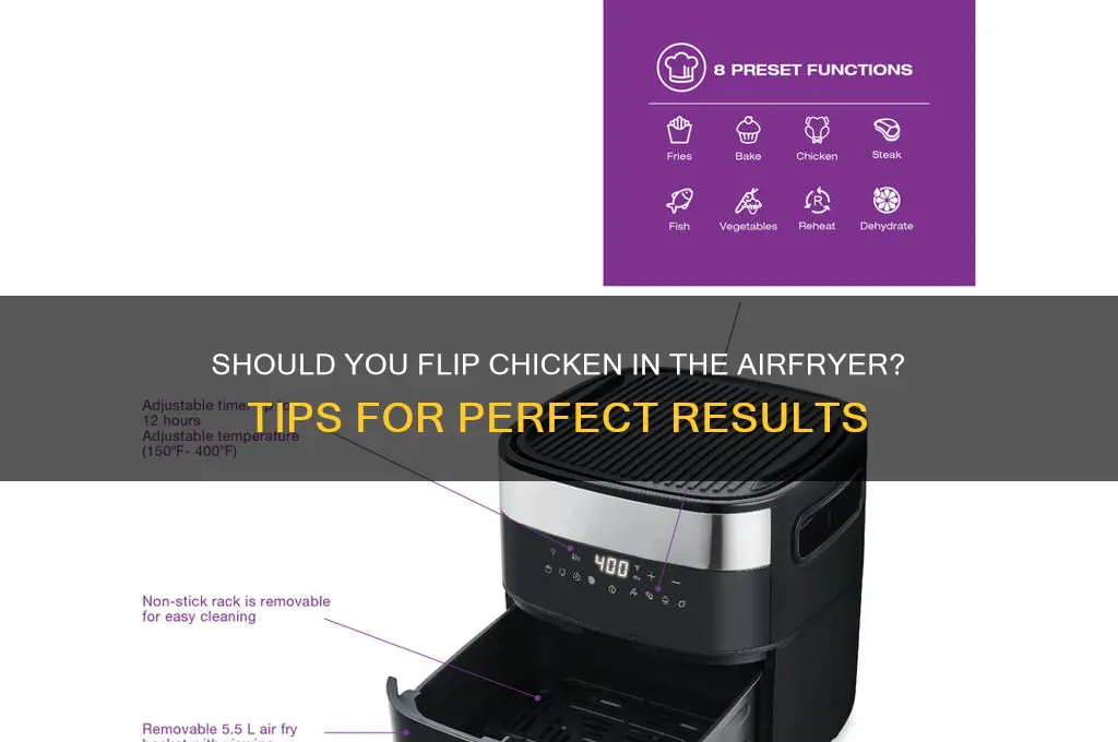 should you turn chicken over in airfryer