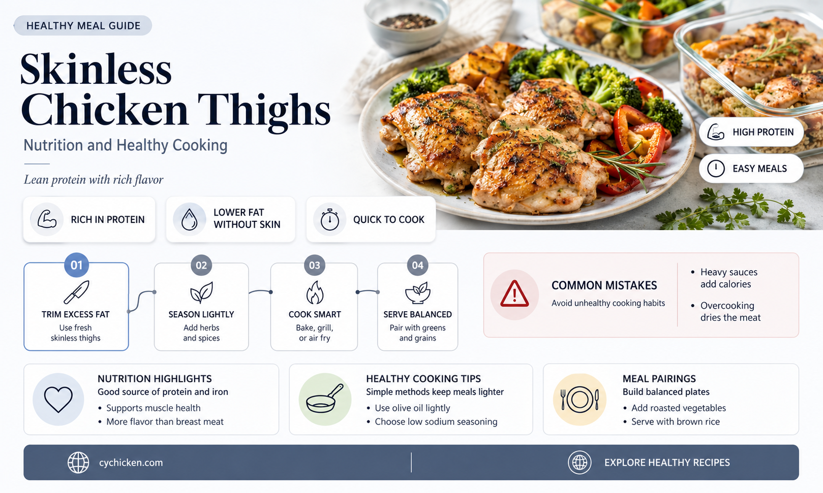 are skinless chicken thighs healthy