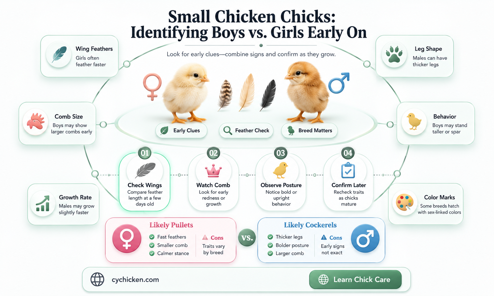 are smaller chicken chicks boys or girls