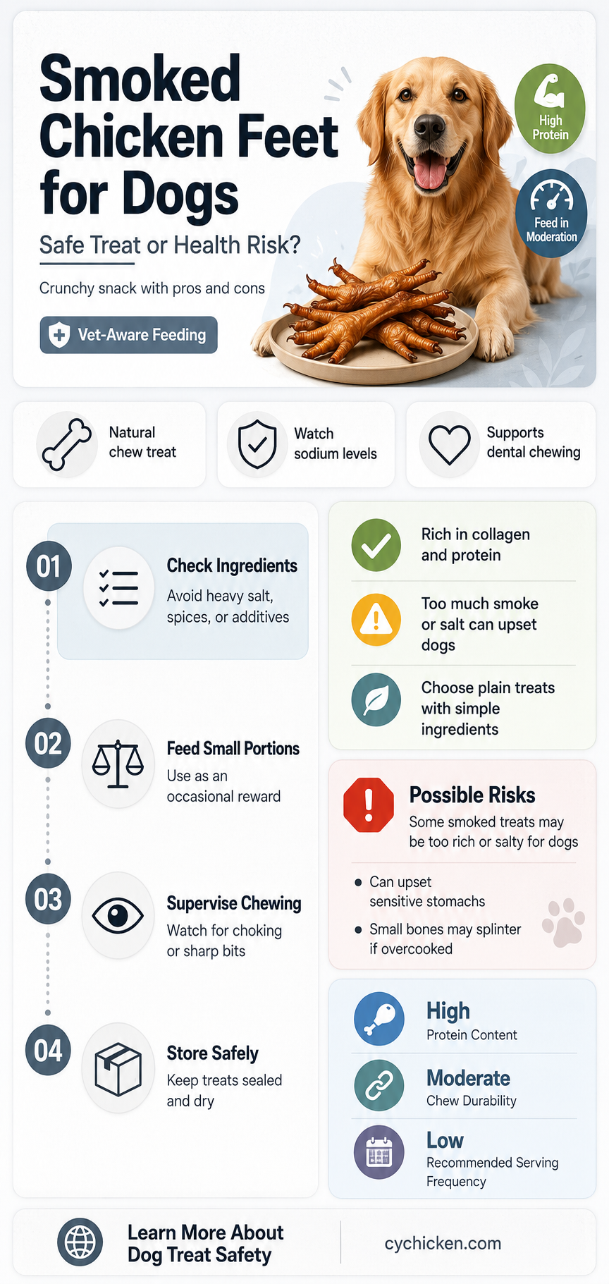 are smoked chicken feet safe for dogs