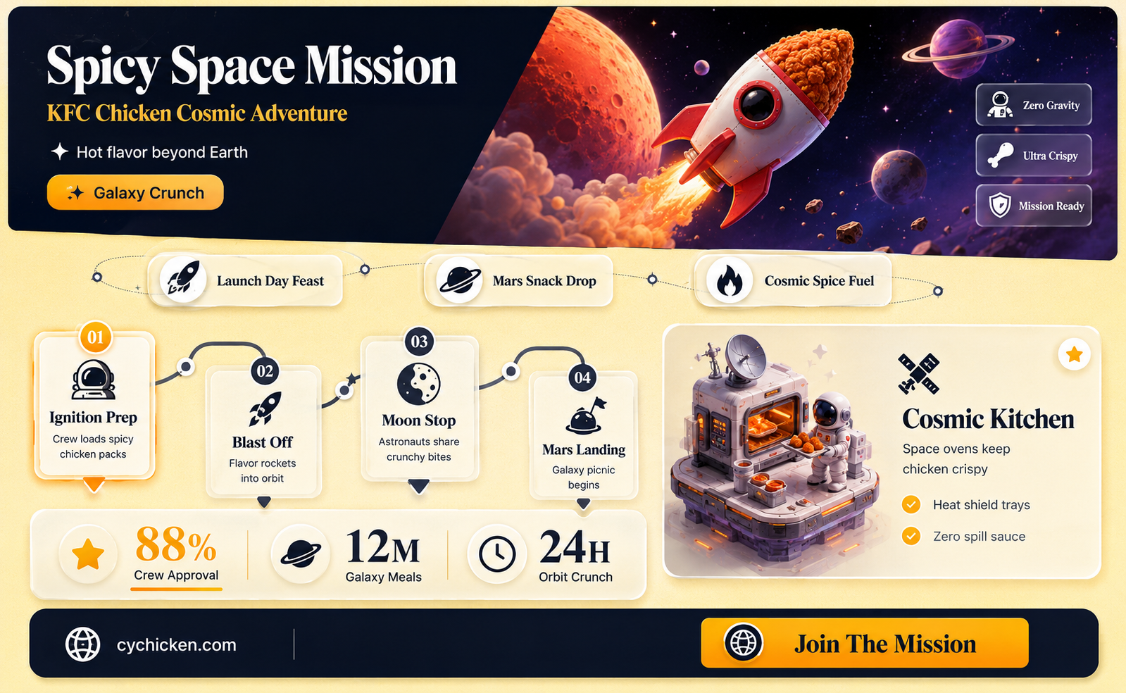 are they going send a kfc spicy chicken into space