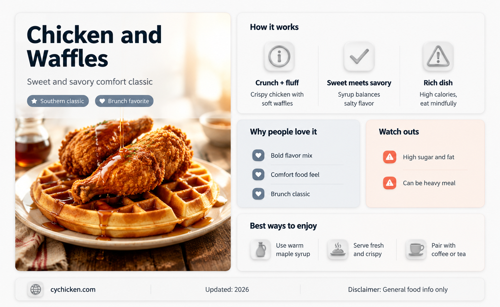 are you supposed to put syrup on chicken and waffles