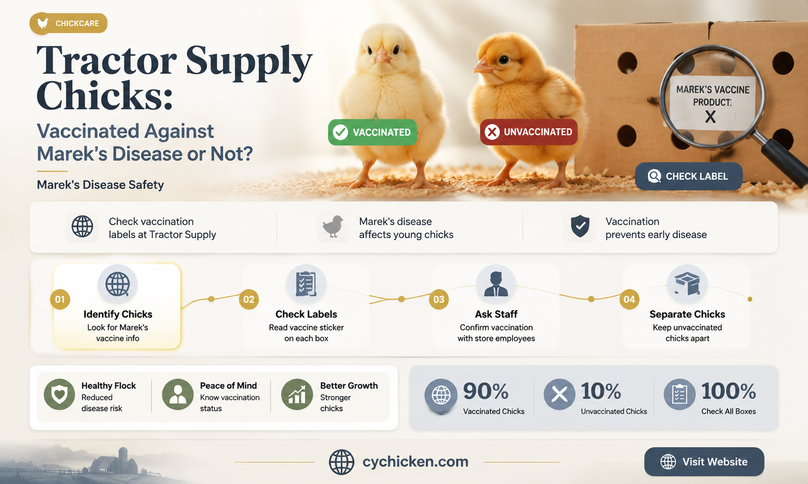 are tractor supply chicks vaccinated for marek