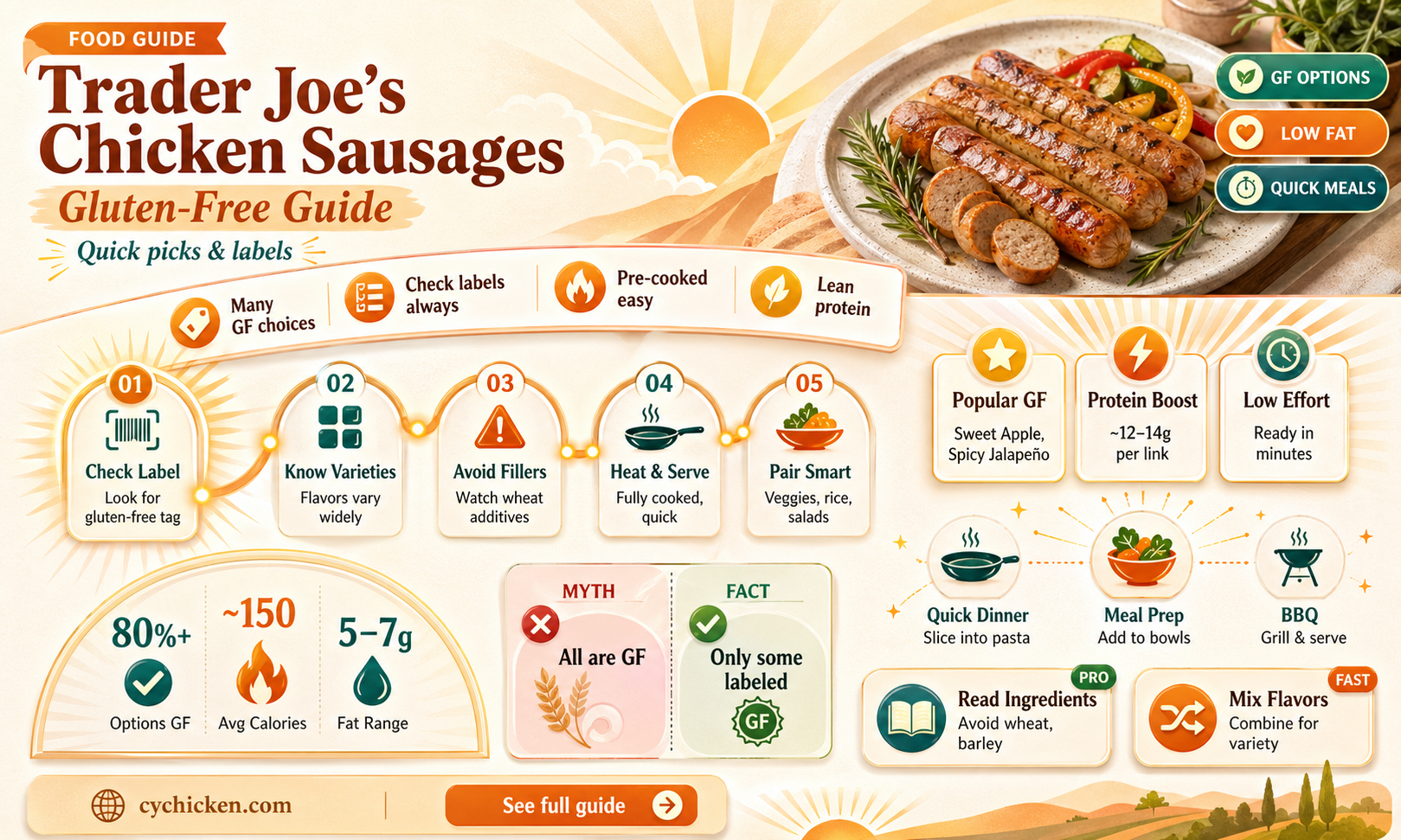 are any trader joes chicken sausages gluten free