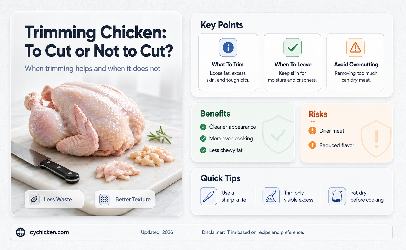 are you supposed to cut the fat off chicken
