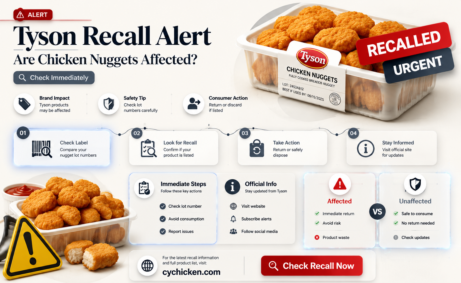 are chicken nuggets included in the tyson recall