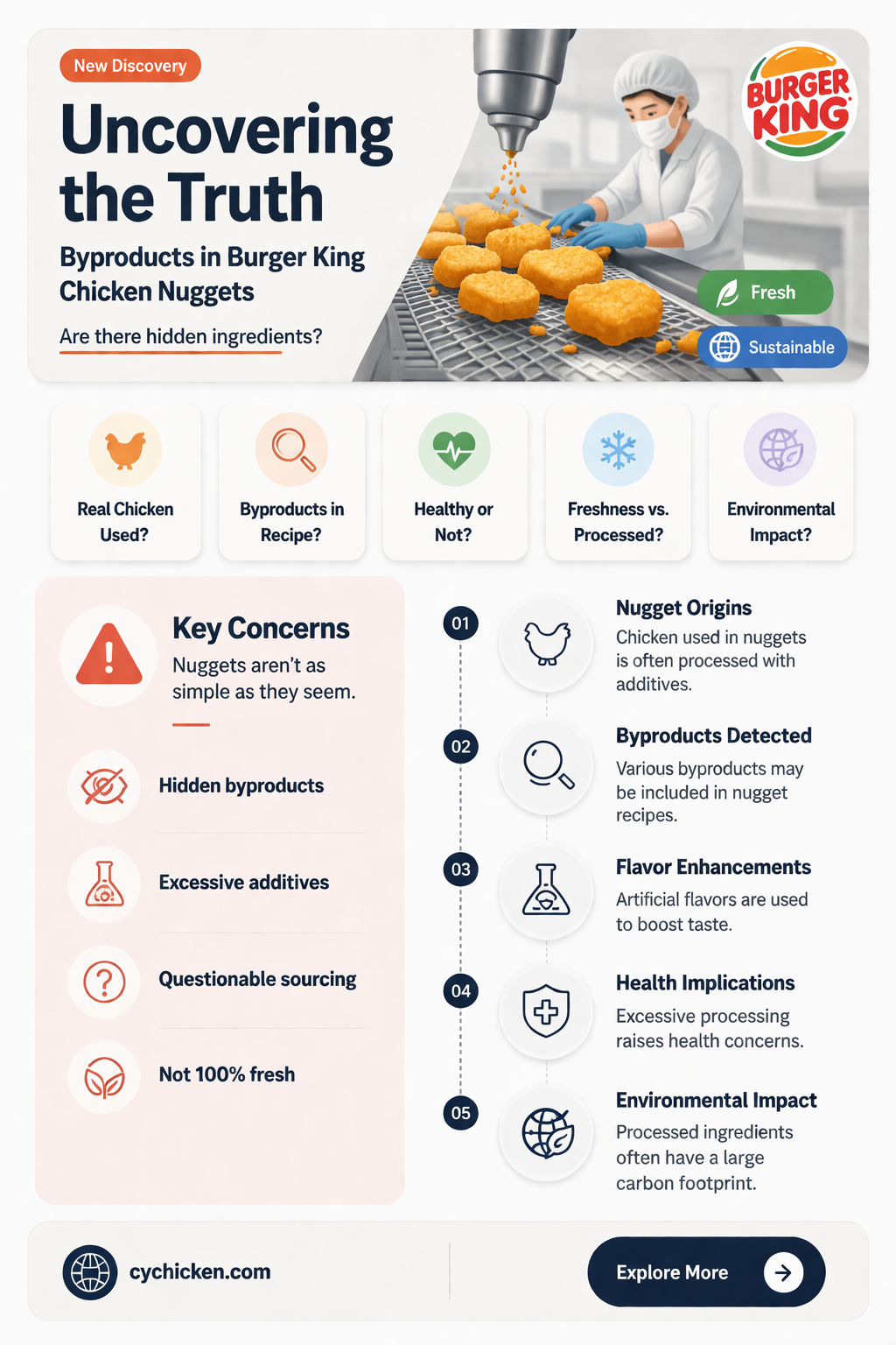 are byproducts in burger king chicken nuggets
