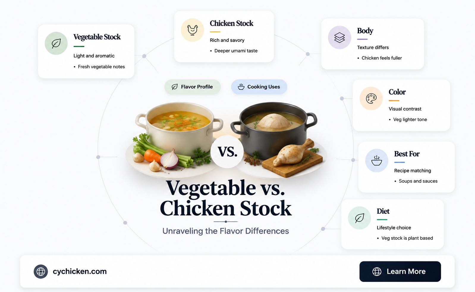 are vegetable and chicken stalk the same flavour
