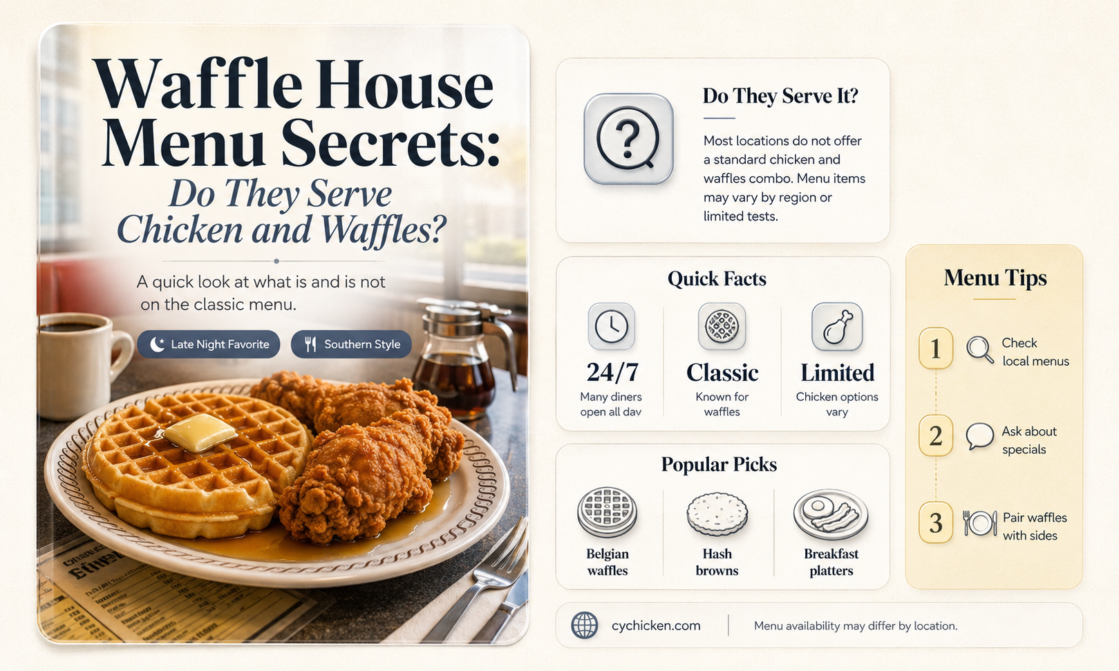 are there chicken and waffles at waffle house