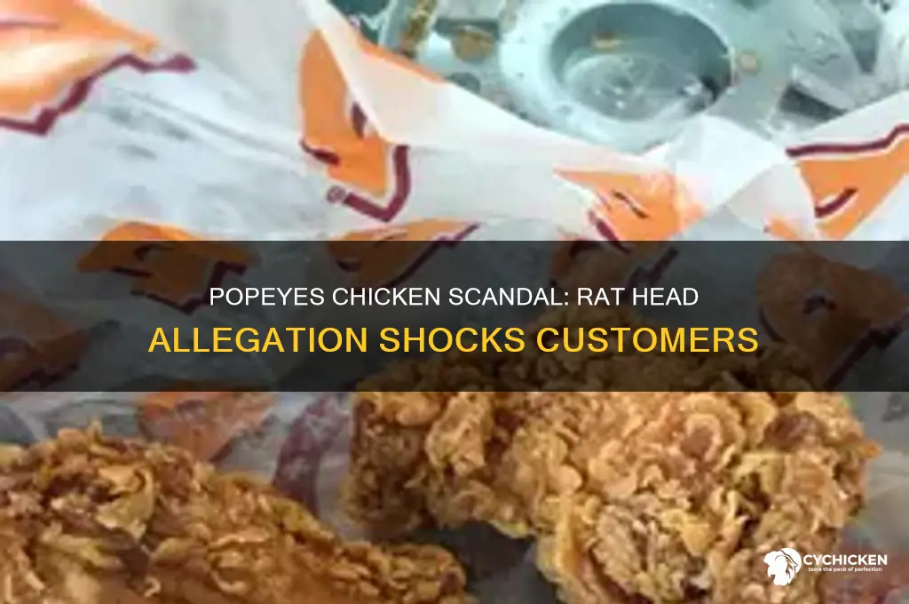 was a rat head found in popeyes chicken