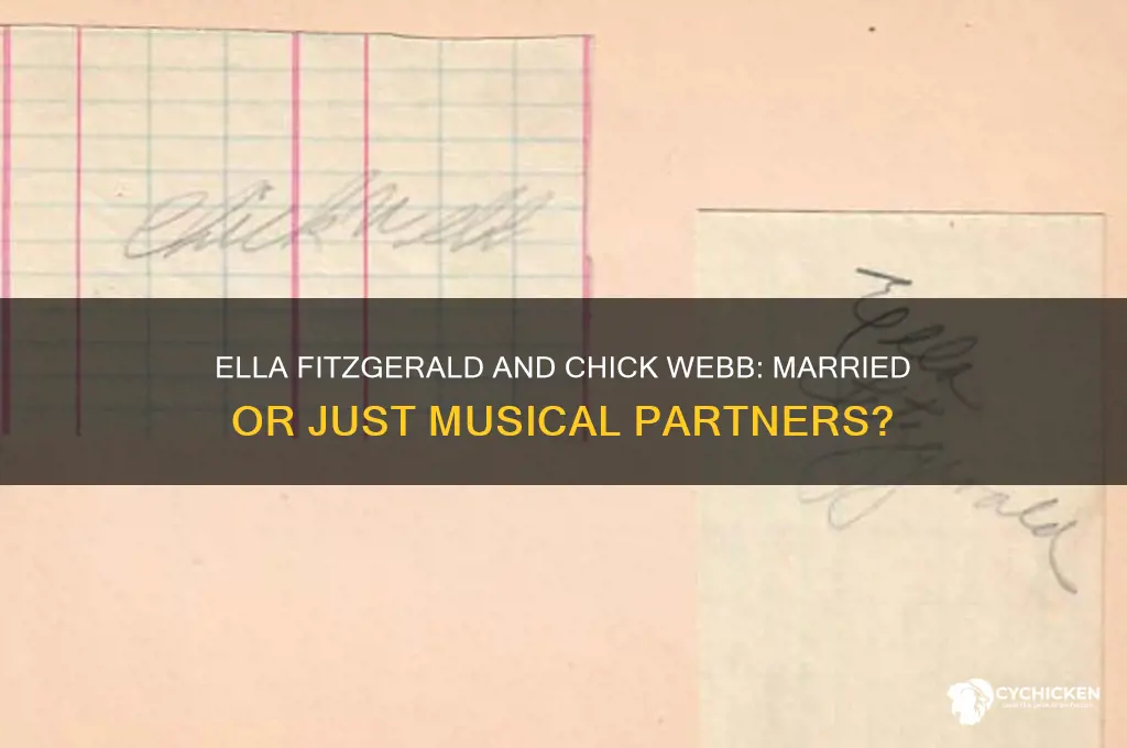 was ella fitzgerald ever married to chick webb