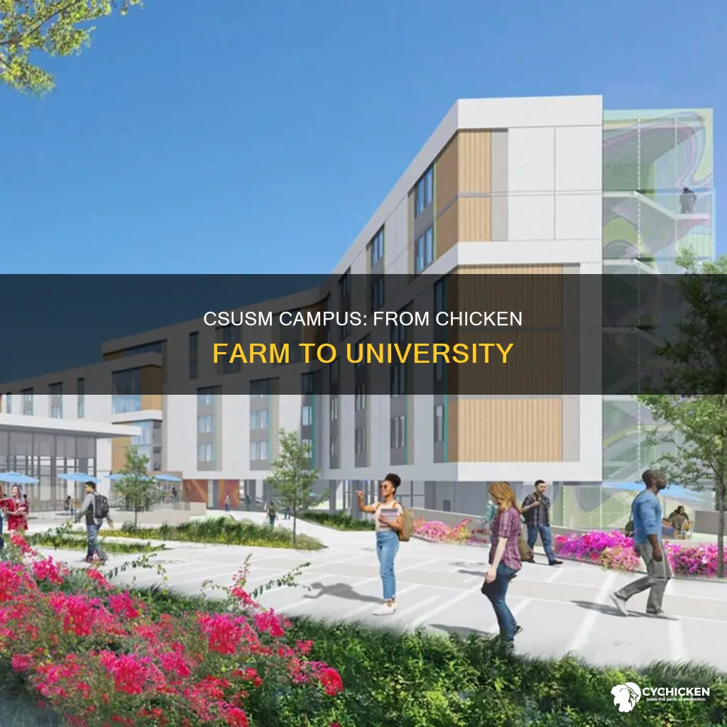 was the campus of csusm built on a chicken farm