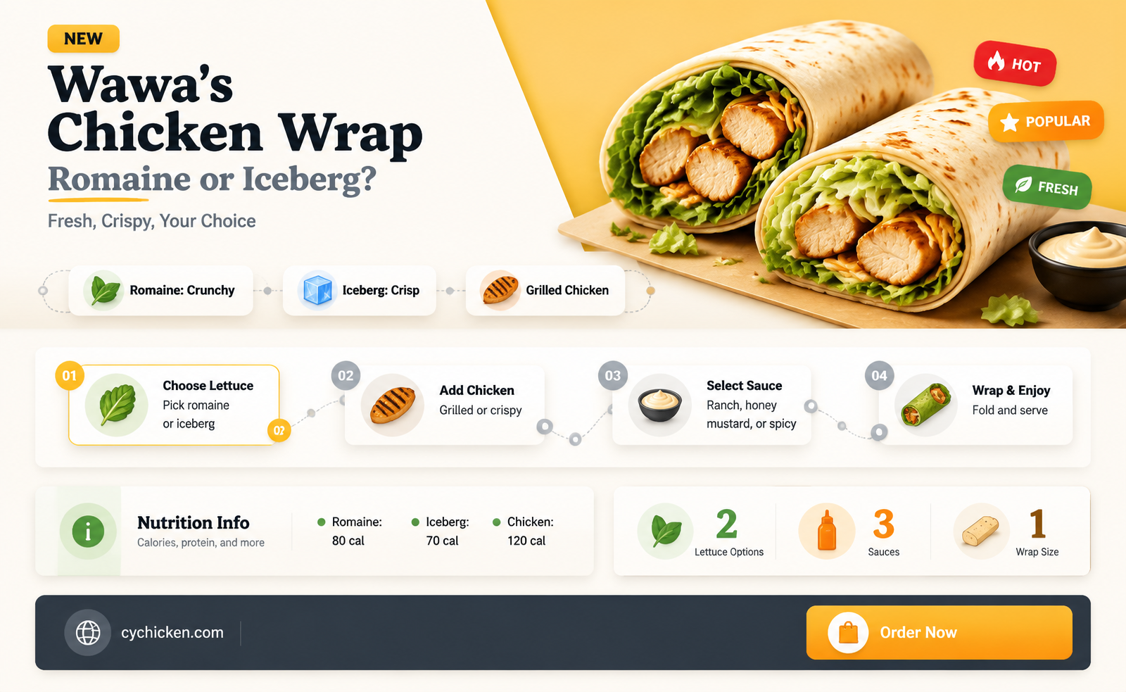 are the wawa ceasar chicken wraps made with romaine