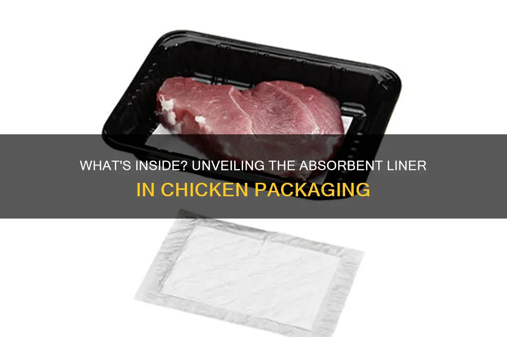 what absorbent liner of chicken packages made of