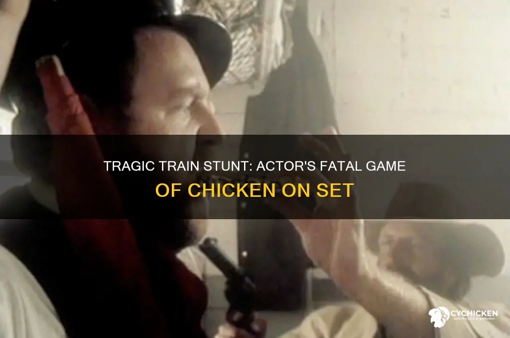 what actor died playing chicken with a train