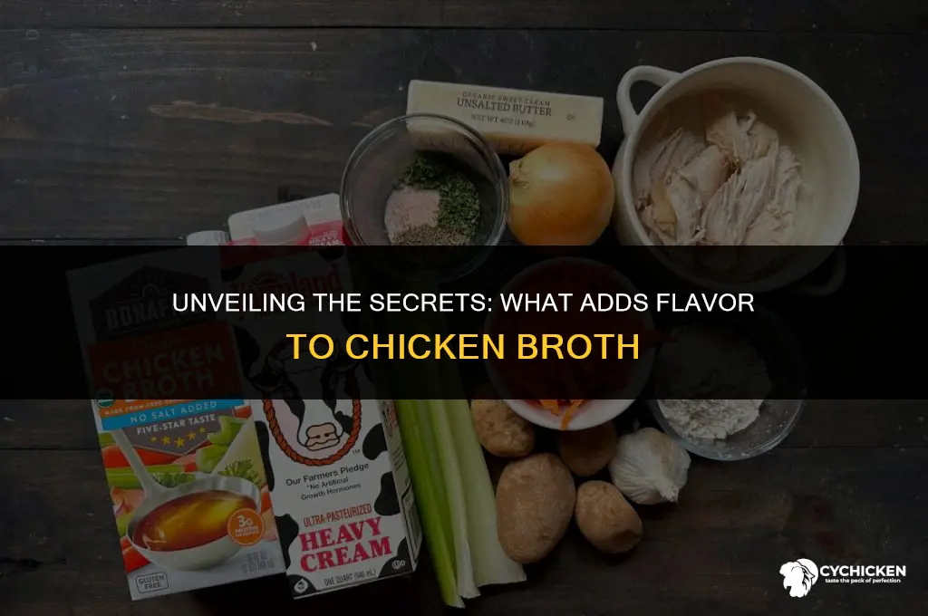 what adds flavor to chicken broth