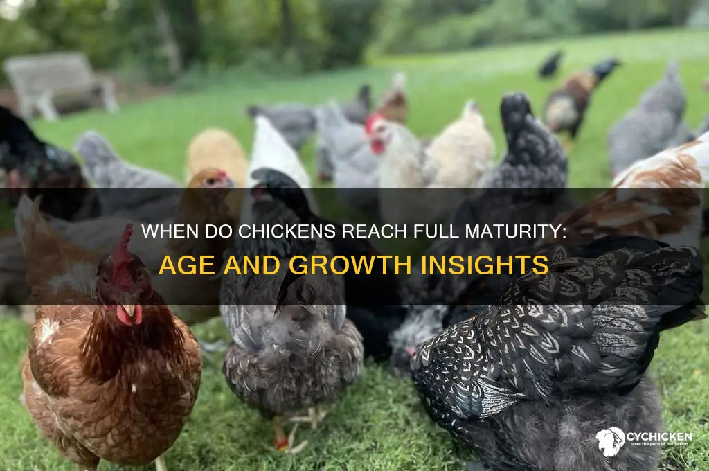 what age is a chicken considered full grown