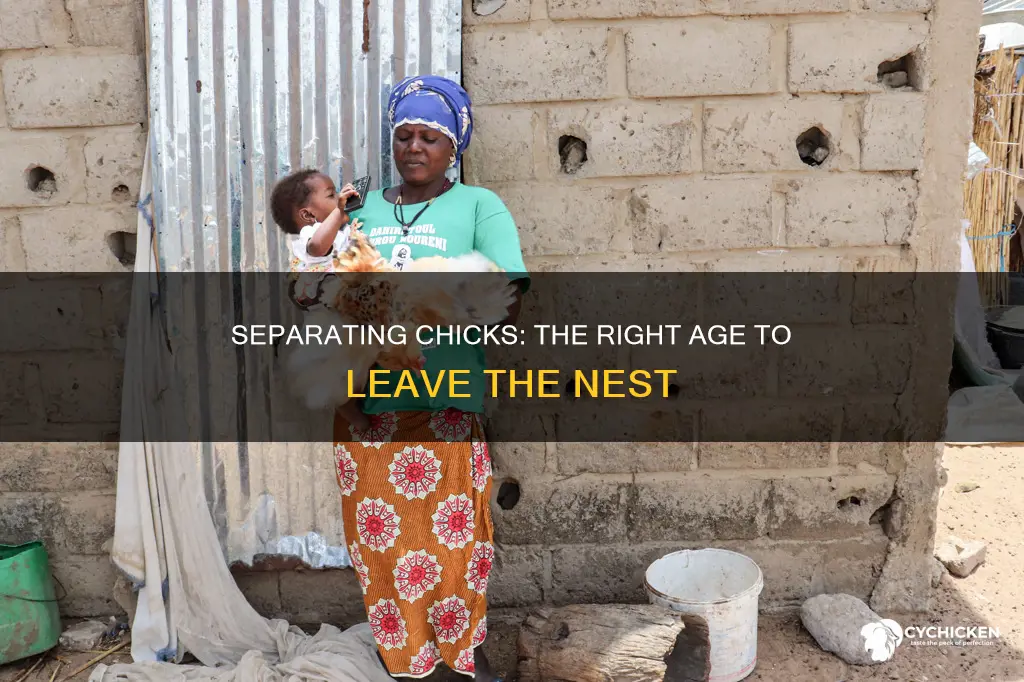 what age should chicks be when you separate from mother