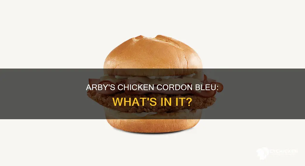 what all comes on a chicken cordon bleu from arby