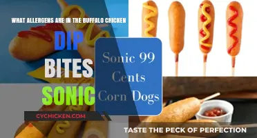 Sonic's Buffalo Chicken Dip Bites: Allergens Revealed
