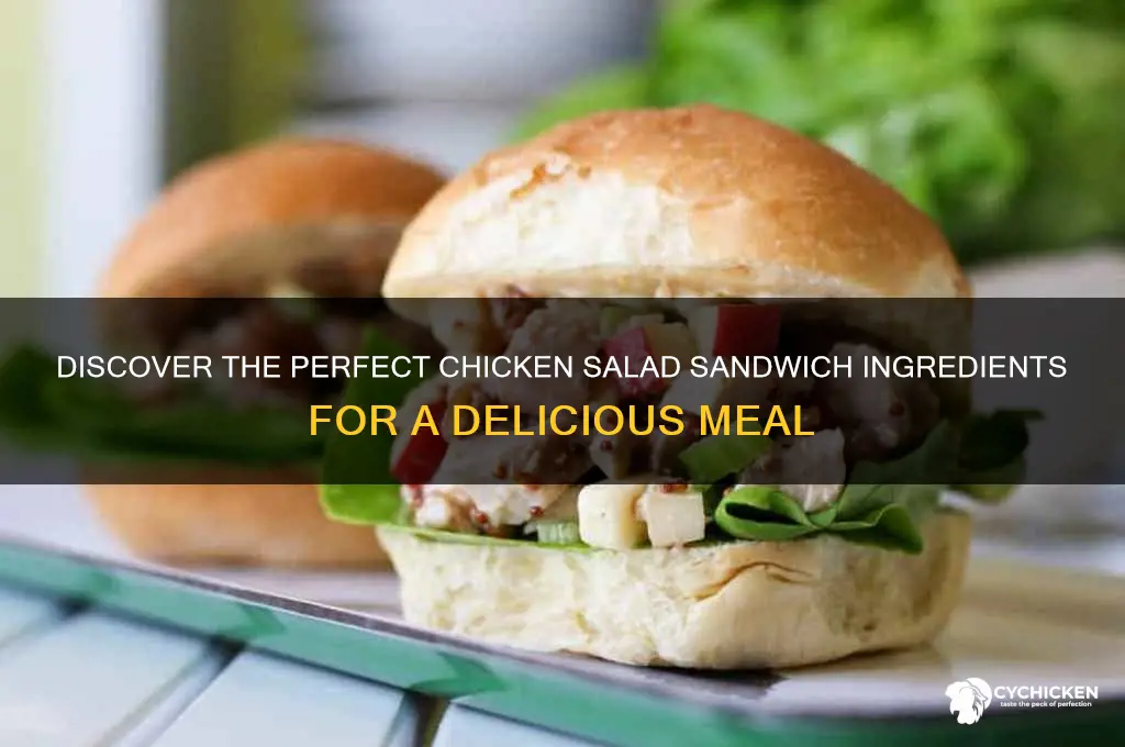 what are all the ingredients in chicken salad sandwich