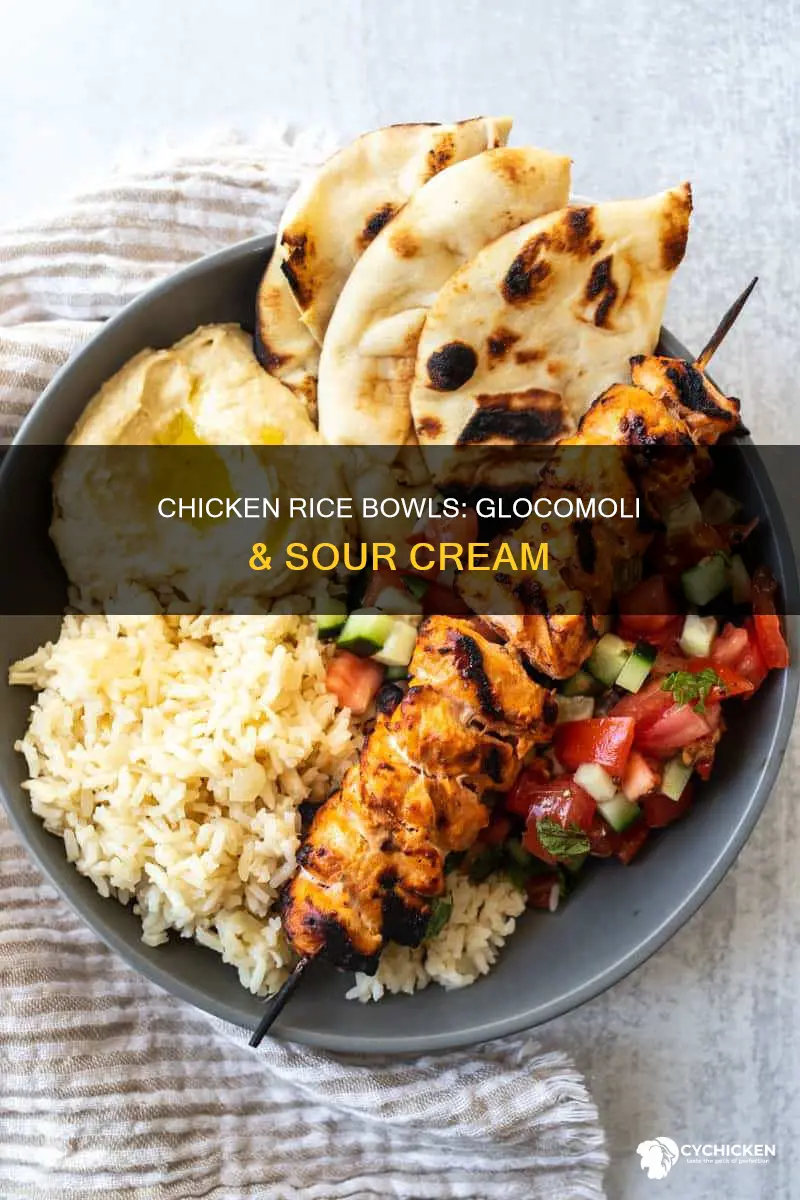 what are bowls of rice chicken glocomoli sour cream called
