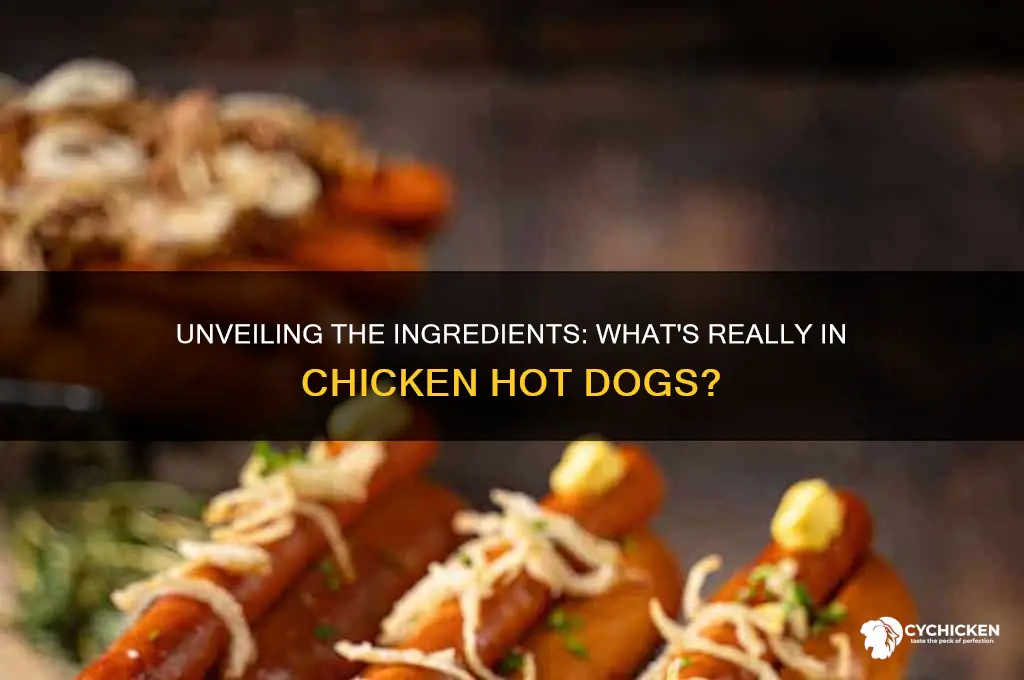 what are chicken hot dogs made of