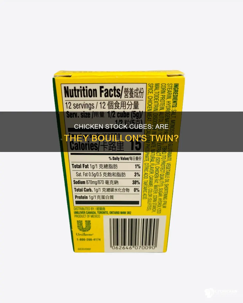 what are chicken stock cubes the same as bouillon