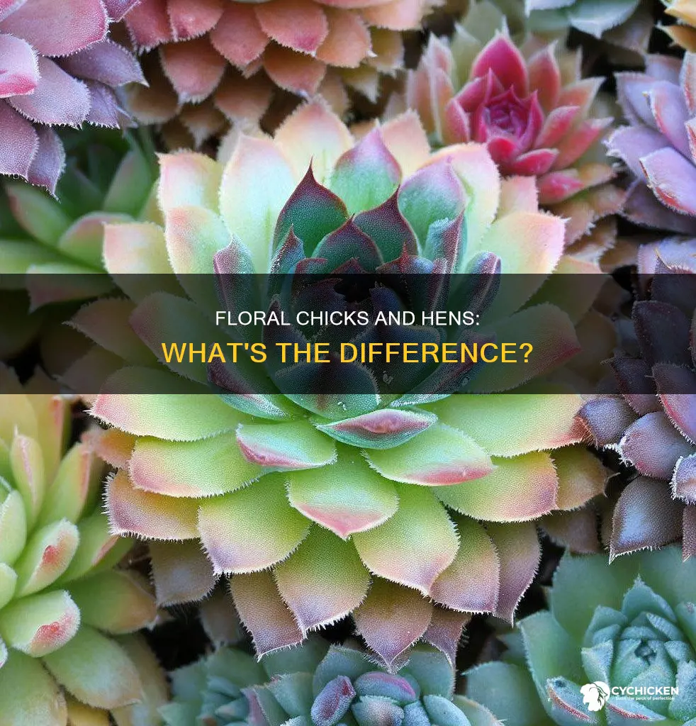 what are chicks and hens in the floral world