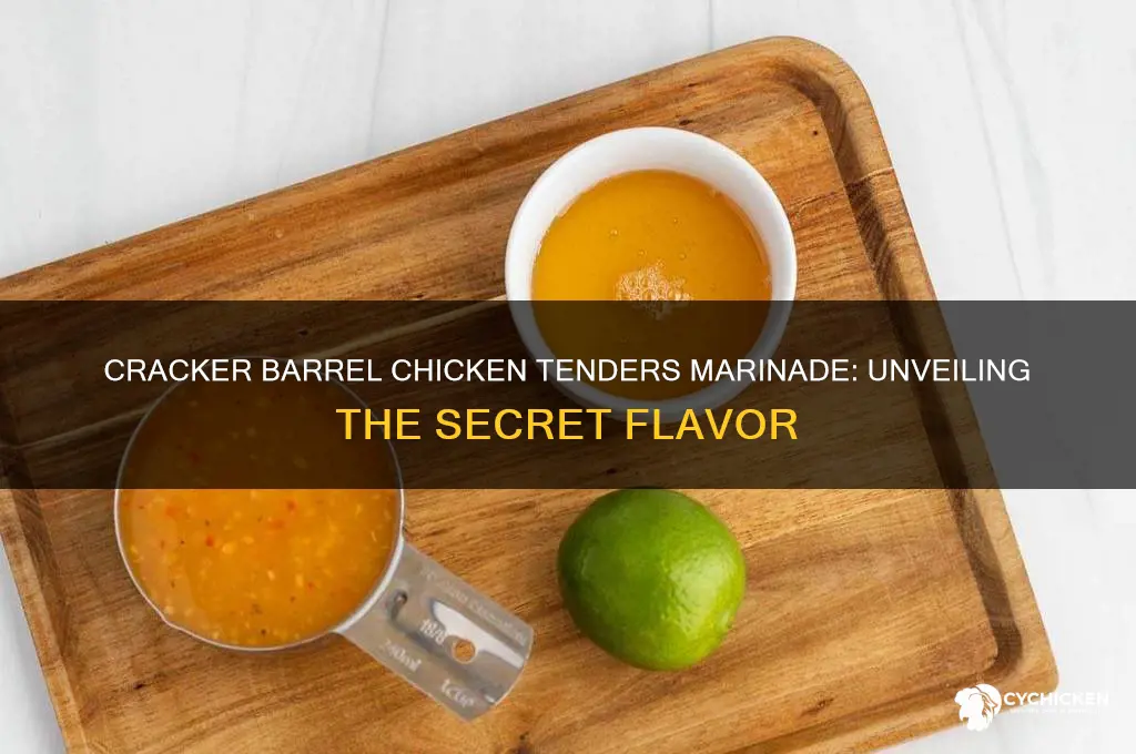 what are cracker barrel chicken tenders marinated in