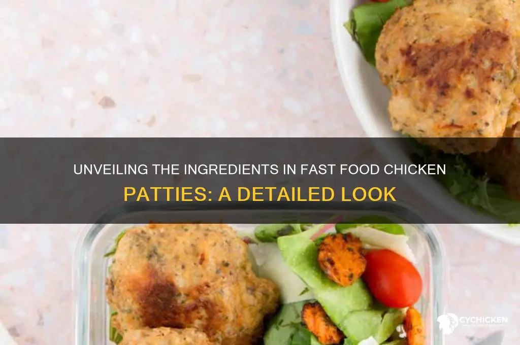 what are fast food chicken patties made of