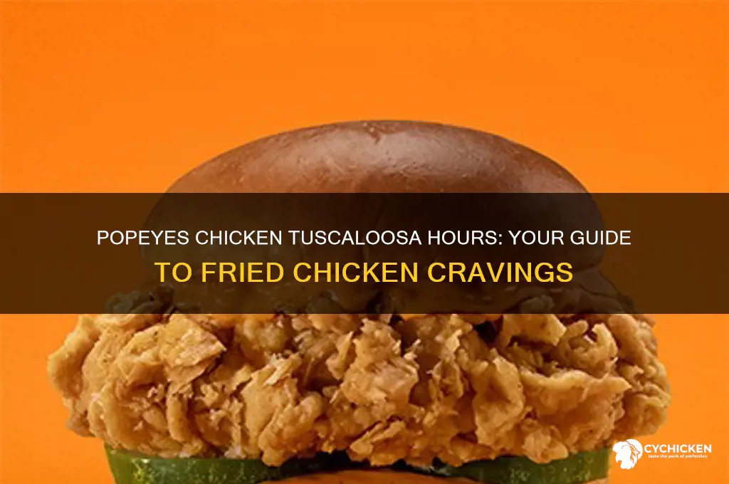 what are hours of popeyes chicken tuscaloosa alabama