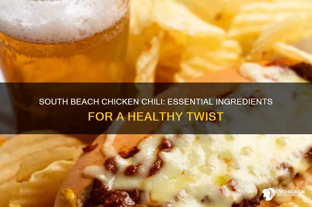 what are ingredients for south beach chicken chili
