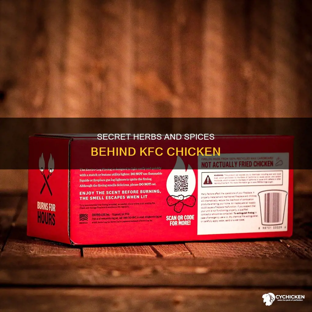 what are the 11 herbs and spices for kfc chicken