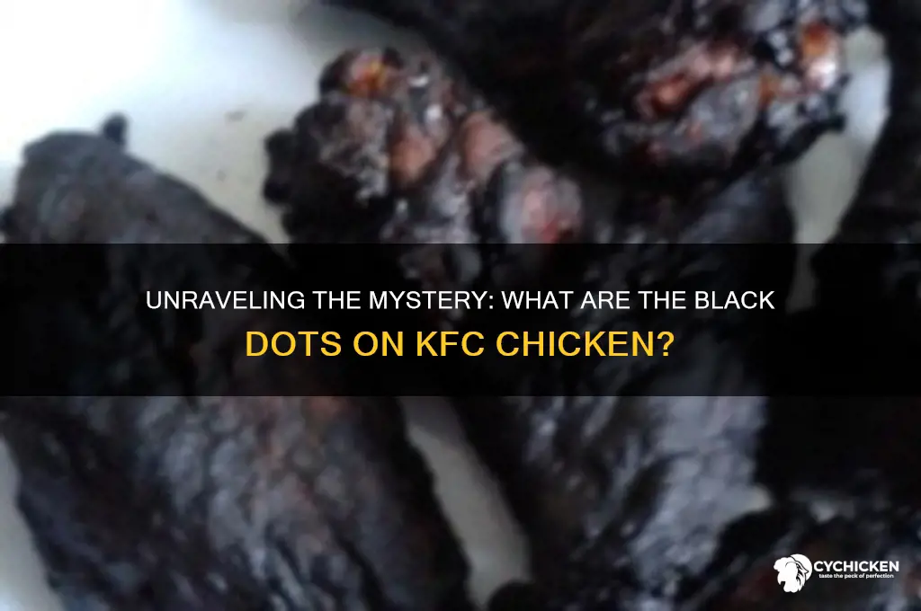 what are the black dots on kfc chicken