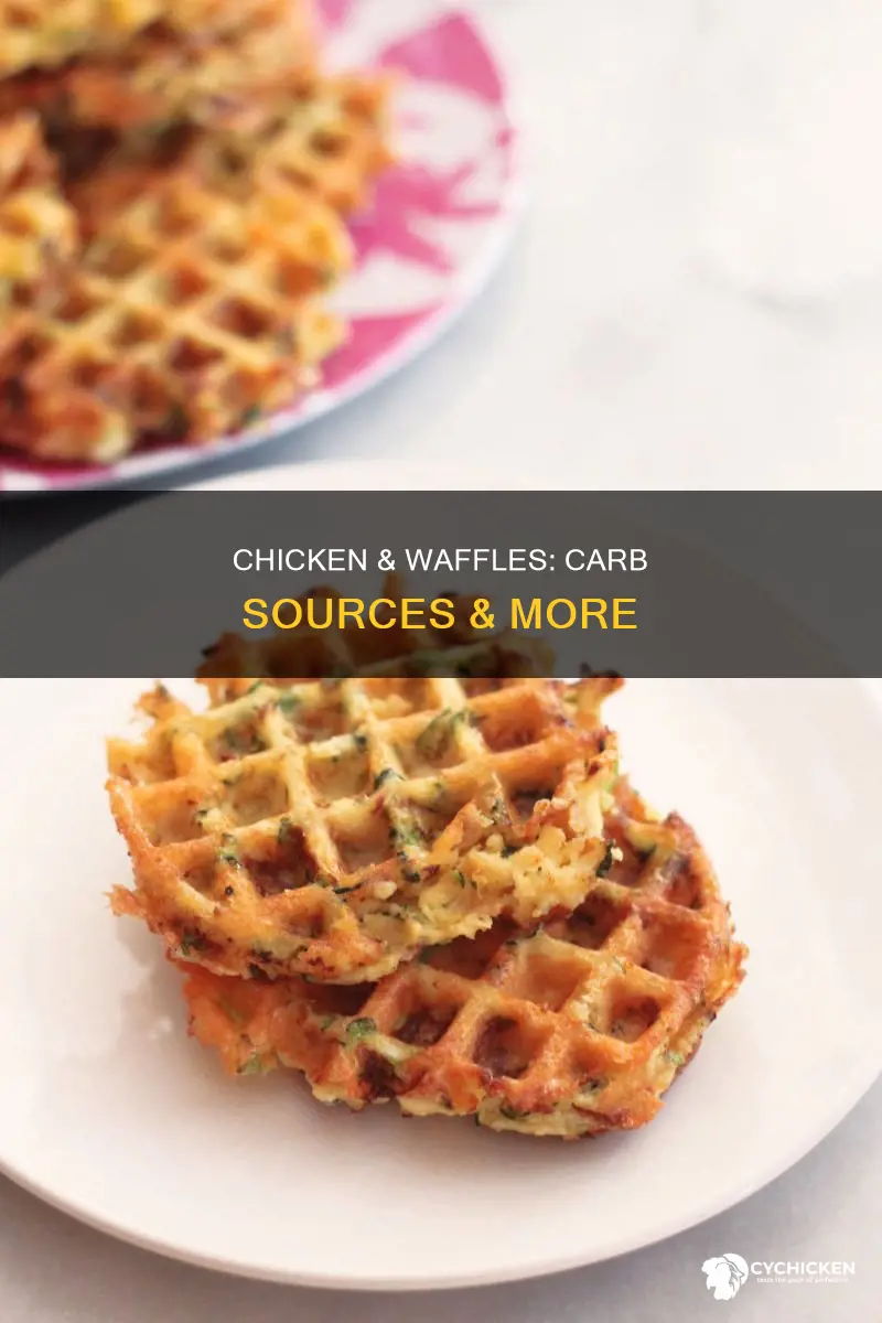 what are the carbs made of in chicken and waffles
