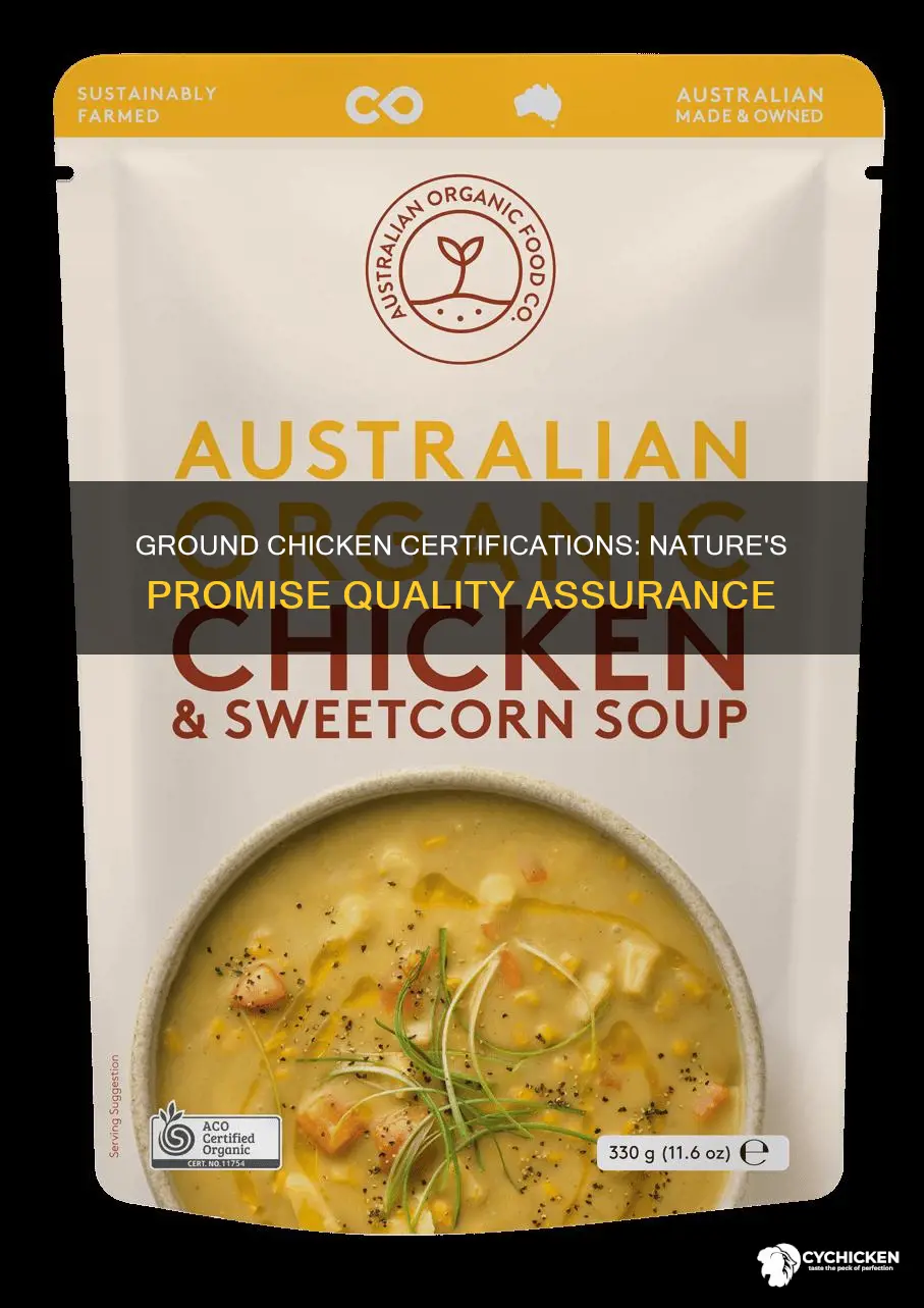 what are the certifications on natures promise ground chicken