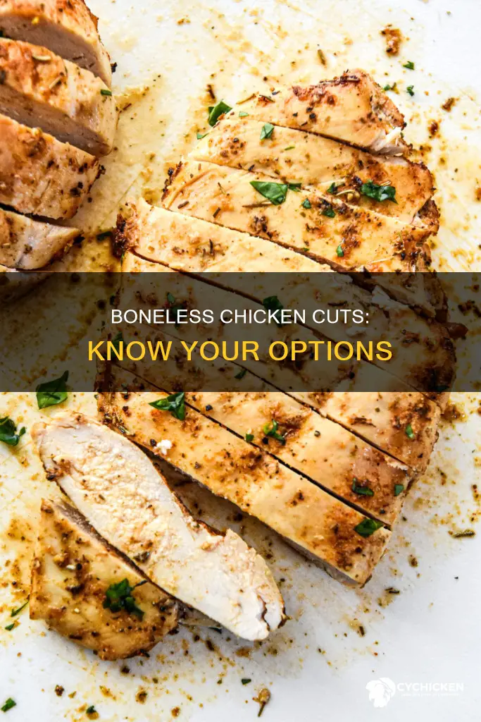 what are the different cuts of boneless chicken called
