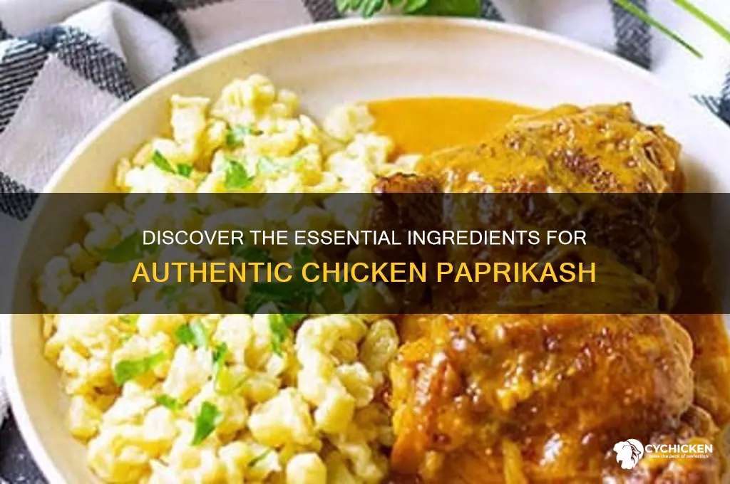 what are the ingredients for chicken paprikash